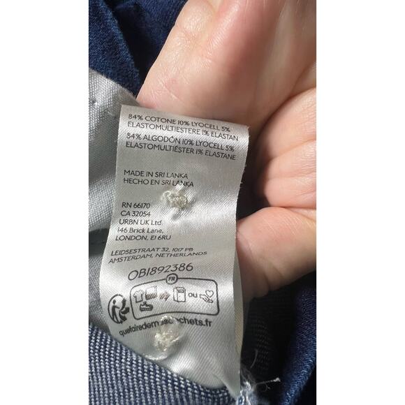 Anthropologie The‎ Portside Button-Front Stretchy Romper Blue Denim Sz 8 - Picture 10 of 13